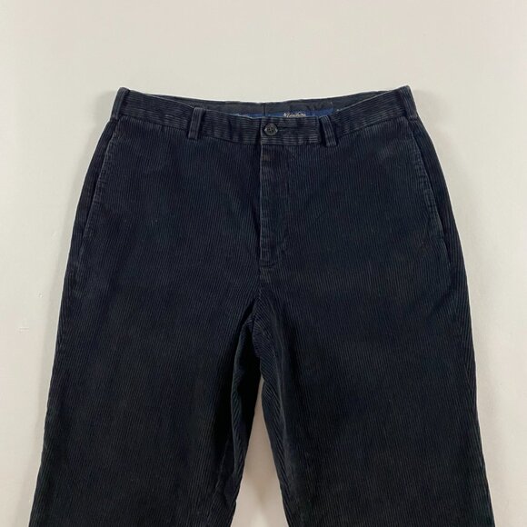 Vintage Brooks Brothers Wide Wale Corduroy Pants Men's 35x30 Actual 34x39 Black - Picture 3 of 11